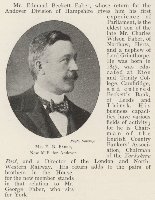 Mr E B Faber, nuovo deputato per Andover da English Photographer