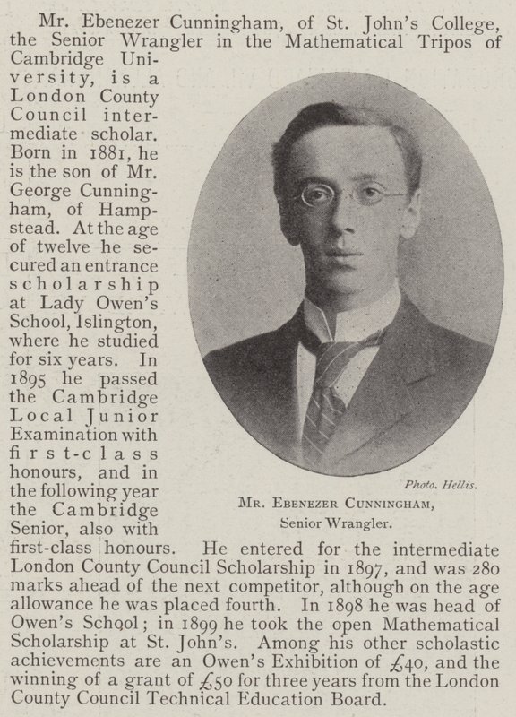 Mr Ebenezer Cunningham, Senior Wrangler da English Photographer