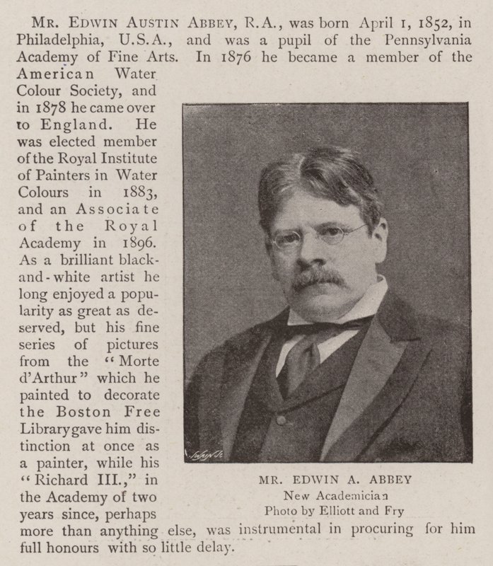 Il signor Edwin A Abbey da English Photographer