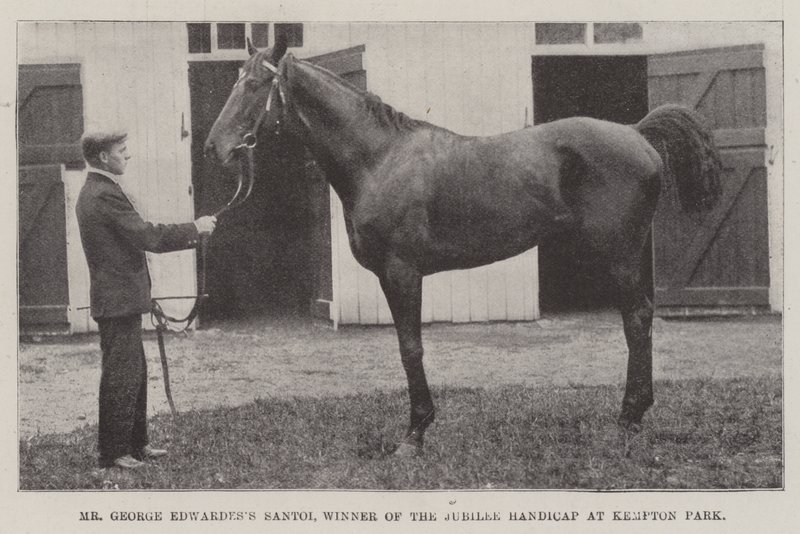 Mr George Edwardess Santoi, vincitore del Jubilee Handicap a Kempton Park da English Photographer