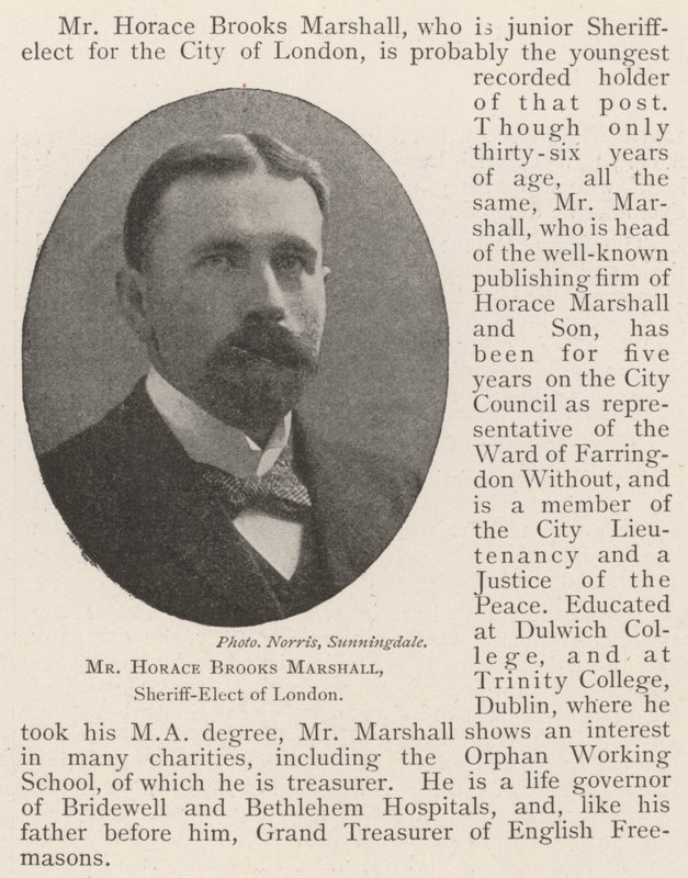 Mr Horace Brooks Marshall, sceriffo eletto di Londra da English Photographer