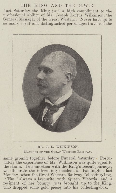 Mr J L Wilkinson, direttore della Great Western Railway da English Photographer