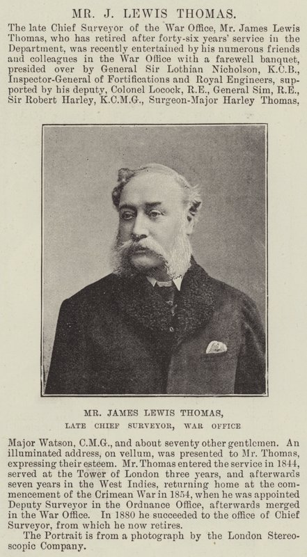 Il signor James Lewis Thomas, ex capo geometra, Ministero della Guerra da English Photographer