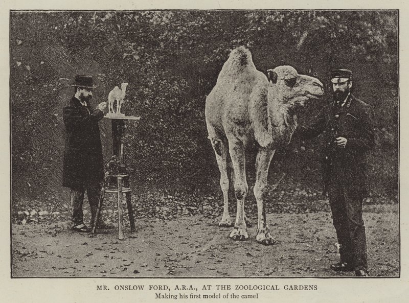 Mr Onslow Ford, ARA, ai Giardini Zoologici da English Photographer