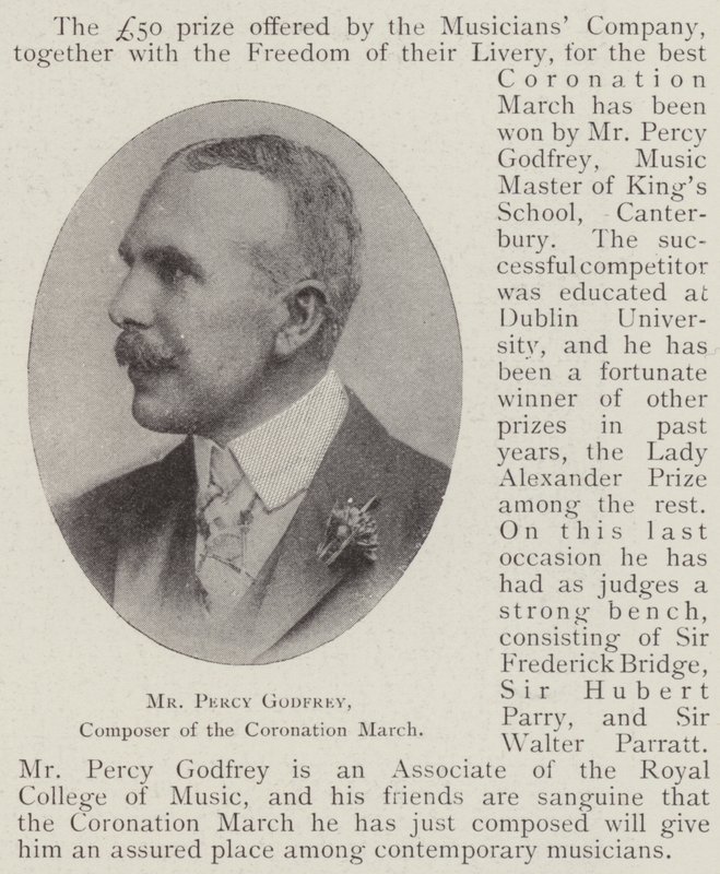 Il signor Percy Godfrey, compositore della Marcia dell
