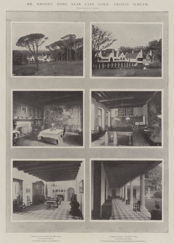 Casa del Signor Rhodes vicino a Città del Capo, Groote Schuur da English Photographer