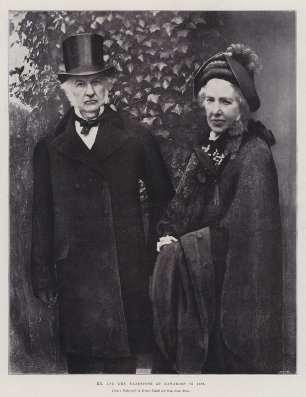 Mr e Mrs Gladstone a Hawarden nel 1895 da English Photographer
