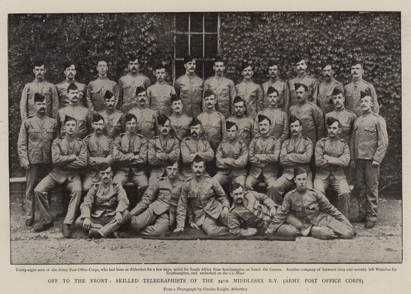 Verso il Fronte, Telegrafisti Esperti del 24° Middlesex Rifle Volunteers, Army Post Office Corps da English Photographer