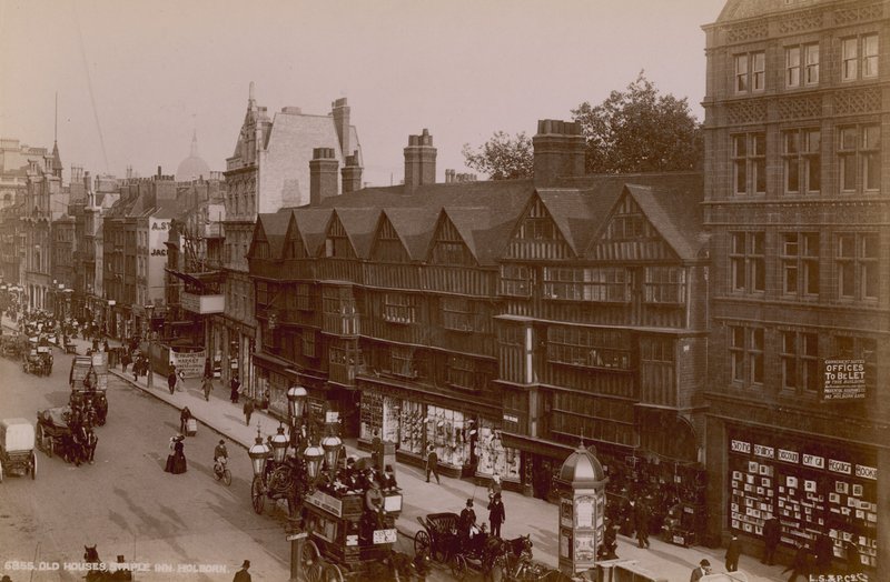 Vecchie case, Staple Inn, Holborn da English Photographer