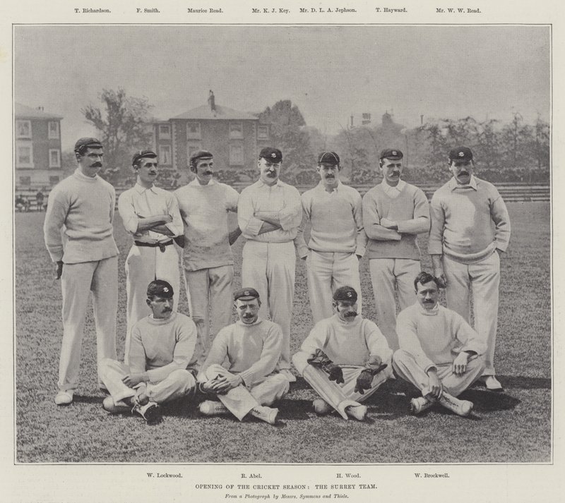 Apertura della stagione di cricket, la squadra del Surrey da English Photographer