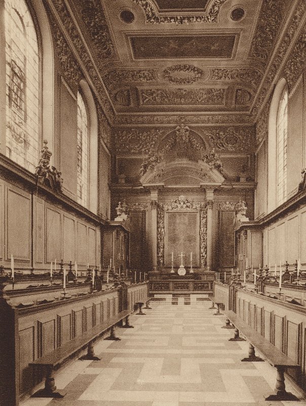 Oxford: Trinity College, Interno della Cappella, guardando a est da English Photographer