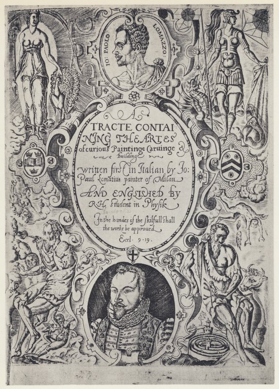 P Lomazzo, Un Trattato contenente le Arti della Pittura Curiosa, Tr R Haydock, J Barnes, Oxford 1598 da English Photographer