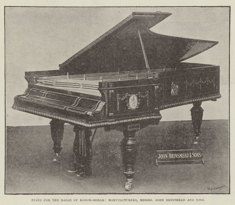 Pianoforte per il Rajah di Kooch-Behar, Produttori, Messers John Brinsmead and Sons da English Photographer