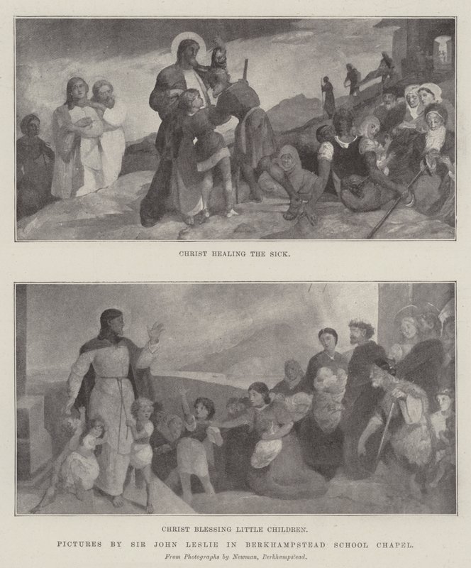 Quadri di Sir John Leslie nella Cappella della Scuola di Berkhampstead da English Photographer