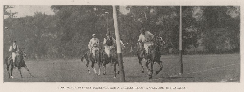 Partita di polo tra Ranelagh e una squadra di cavalleria, un gol per la cavalleria da English Photographer