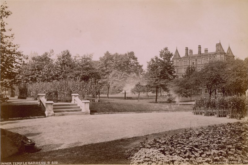 Cartolina con i giardini dell