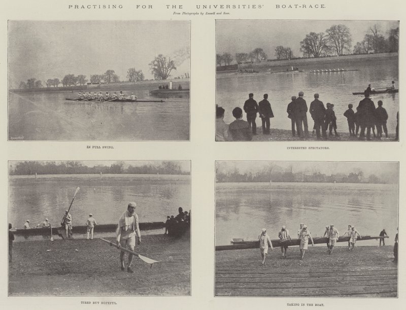 Allenamento per la gara di canottaggio delle università da English Photographer