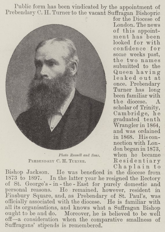 Prebendario C H Turner da English Photographer