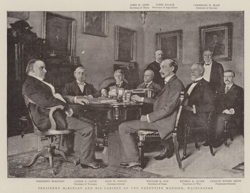 Il presidente McKinley e il suo gabinetto alla Residenza Esecutiva, Washington da English Photographer