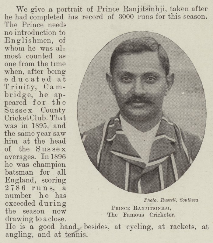 Il principe Ranjitsinhji, il famoso giocatore di cricket da English Photographer