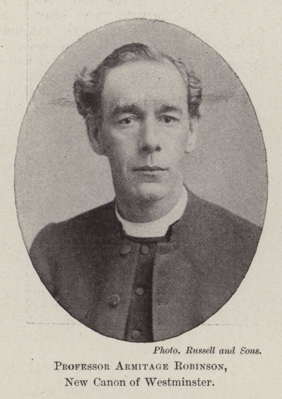Professor Armitage Robinson, nuovo canonico di Westminster da English Photographer