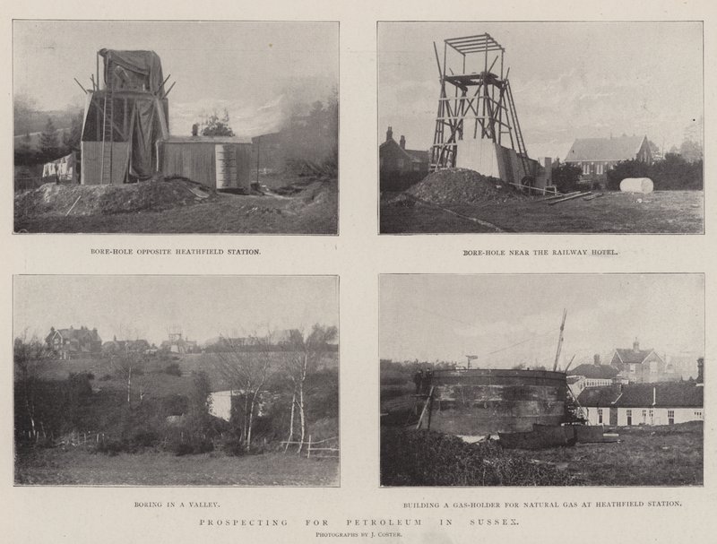 Prospezione per il petrolio nel Sussex da English Photographer