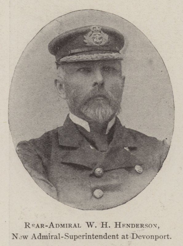 Contrammiraglio W H Henderson, nuovo sovrintendente ammiraglio a Devonport da English Photographer