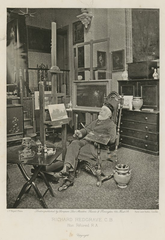 Richard Redgrave nel suo studio di Hyde Park Gate da English Photographer
