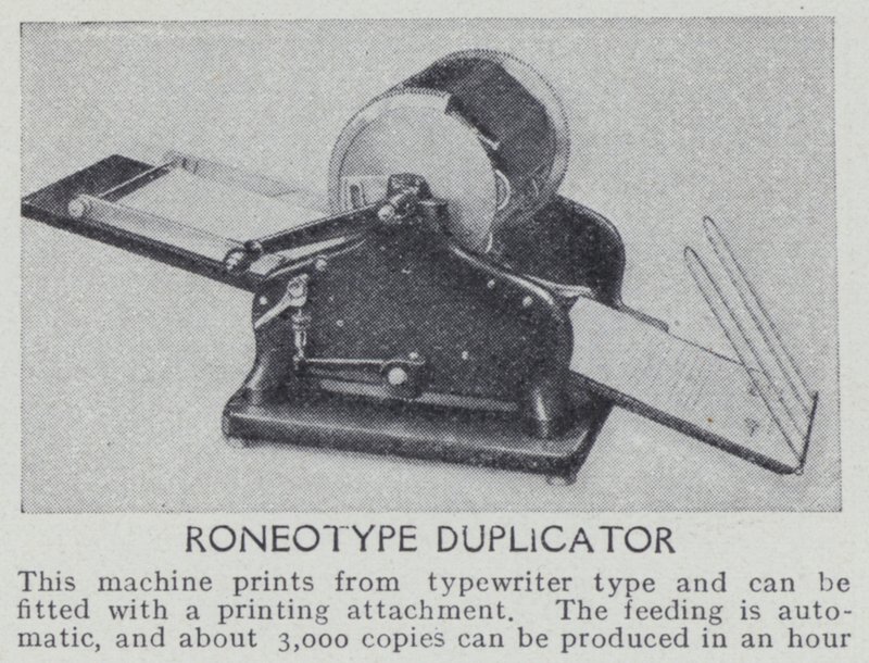 Duplicatore Roneotype da English Photographer