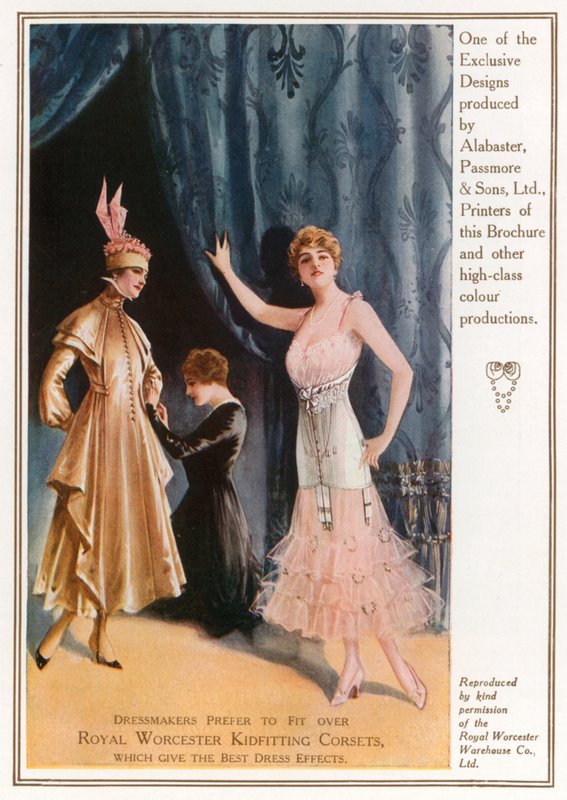 Royal Worcester Kidfitting Corsets. Pubblicità da English Photographer