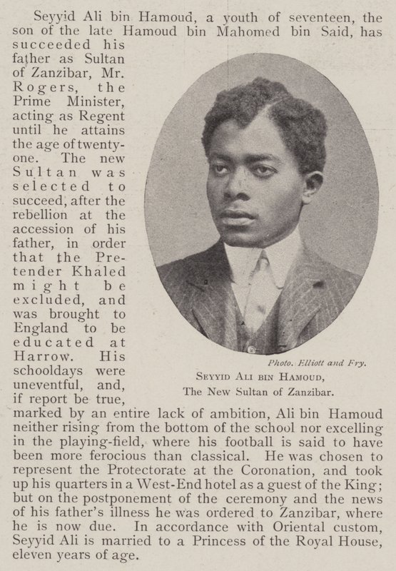 Seyyid Ali bin Hamoud, il nuovo sultano di Zanzibar da English Photographer