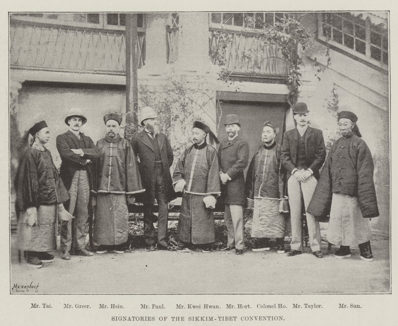 Firmatari della Convenzione Sikkim-Tibet da English Photographer
