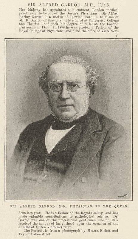 Sir Alfred Garrod, MD, FRS da English Photographer
