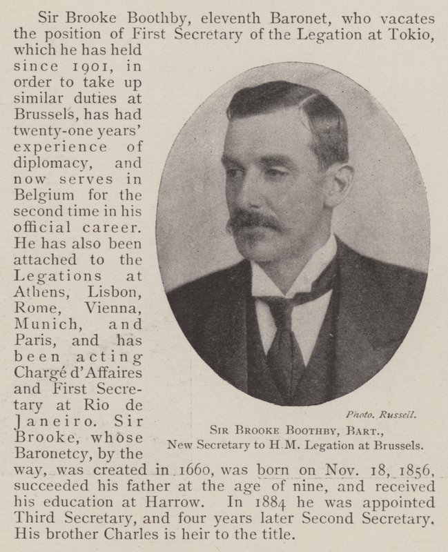 Sir Brooke Boothby, baronetto, nuovo segretario della legazione di Sua Maestà a Bruxelles da English Photographer