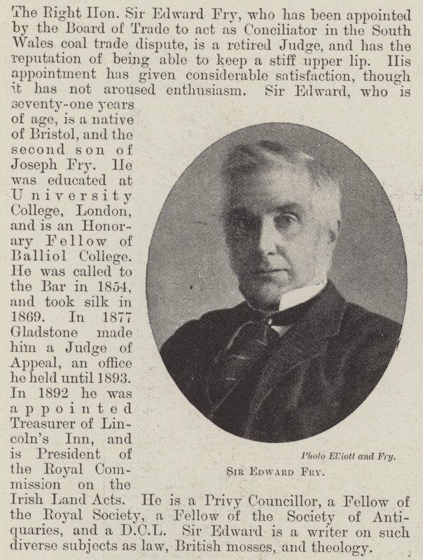 Sir Edward Fry da English Photographer