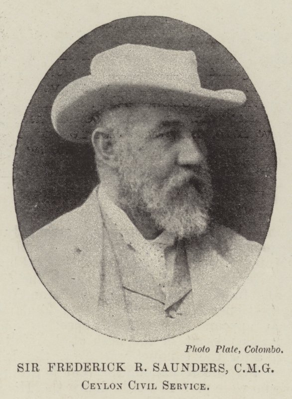 Sir Frederick R Saunders, CMG, Servizio Civile di Ceylon da English Photographer