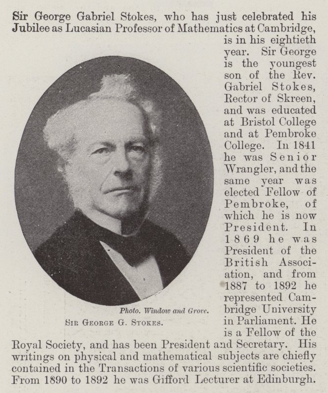 Sir George G Stokes da English Photographer