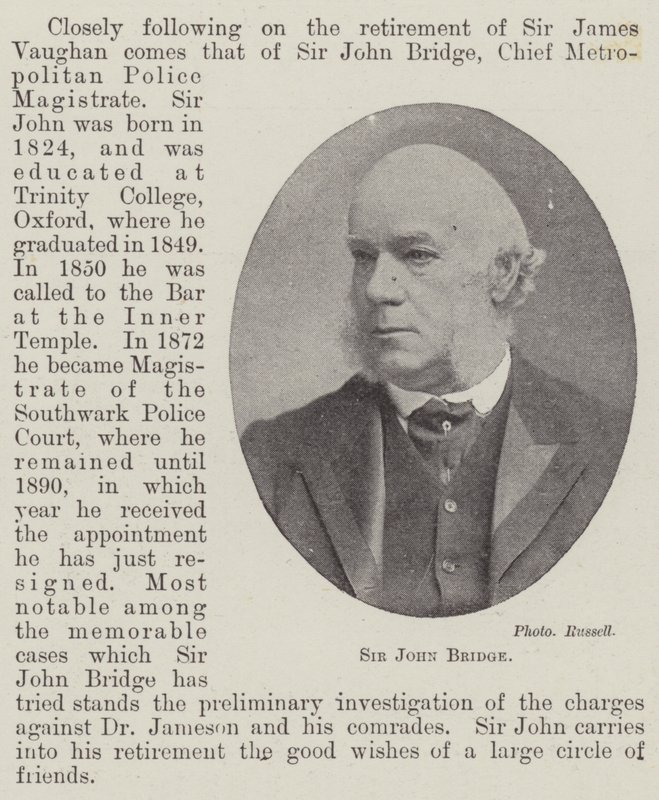 Sir John Bridge da English Photographer