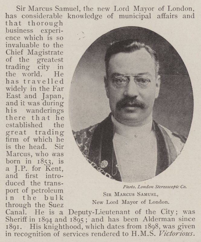 Sir Marcus Samuel, nuovo sindaco di Londra da English Photographer