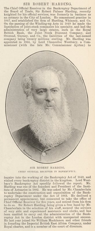 Sir Robert Harding, capo ufficiale ricevitore in bancarotta da English Photographer