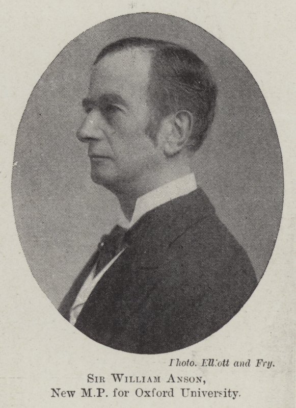 Sir William Anson, nuovo MP per l