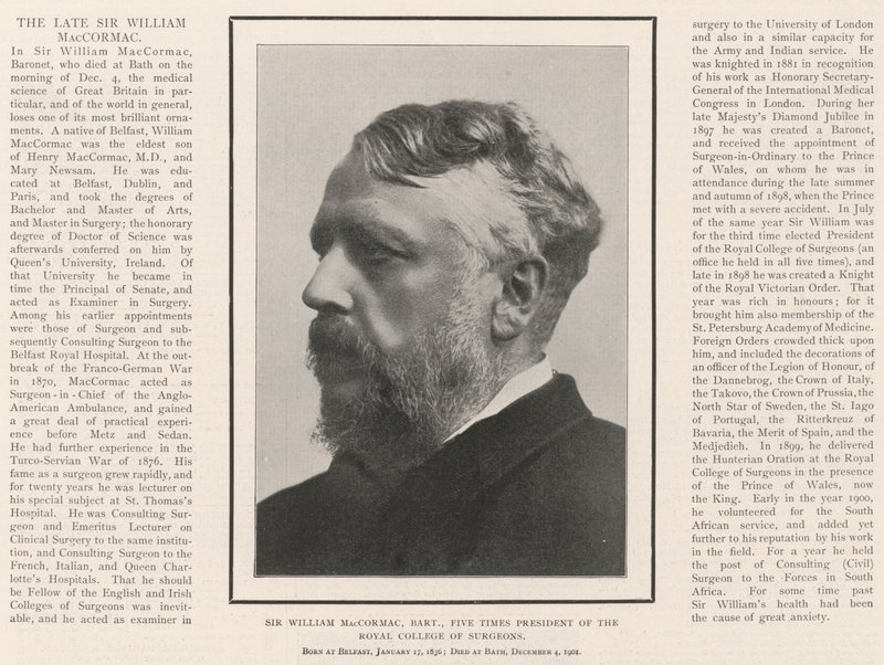 Sir William MacCormac, Barone, cinque volte Presidente del Royal College of Surgeons da English Photographer