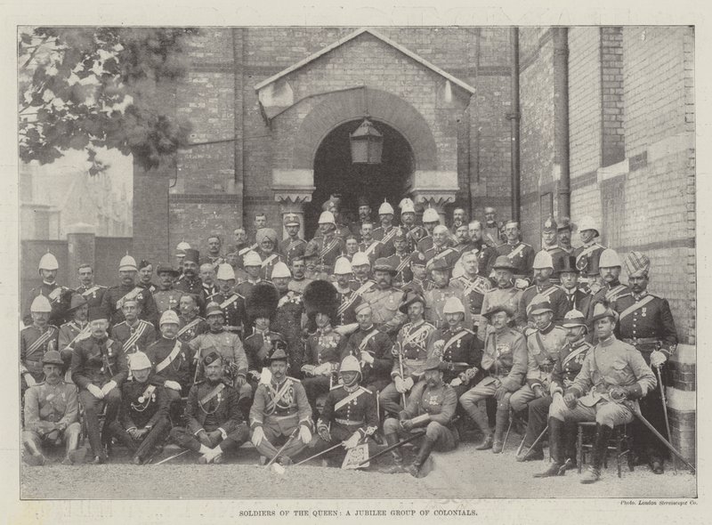 Soldati della Regina, un gruppo giubilare di colonie da English Photographer