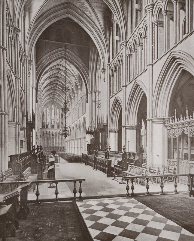 Cattedrale di Southwark, il coro e la navata, verso ovest da English Photographer