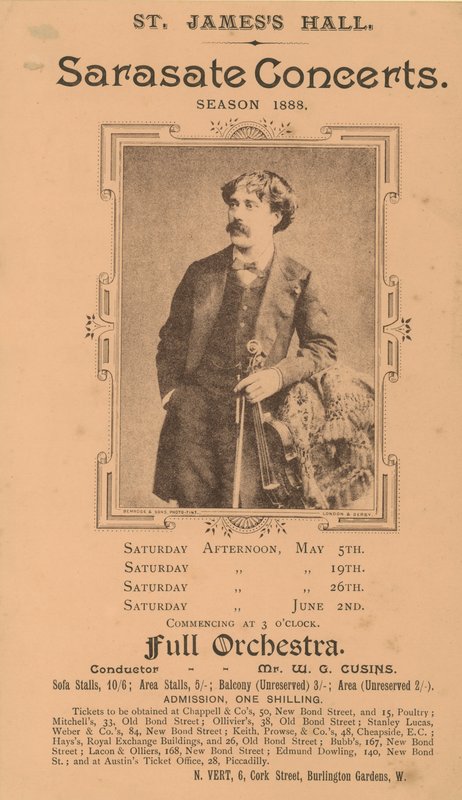 Concerti di Sarasate alla St Jamess Hall da English Photographer