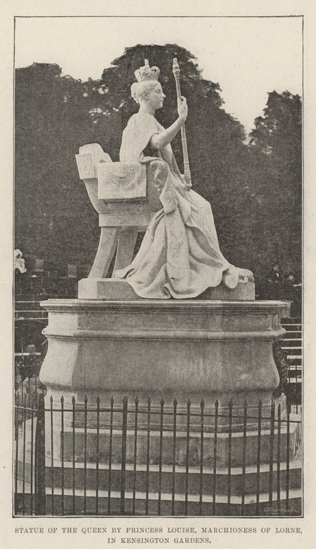 Statua della Regina della Principessa Louise, Marchesa di Lorne, nei Giardini di Kensington da English Photographer