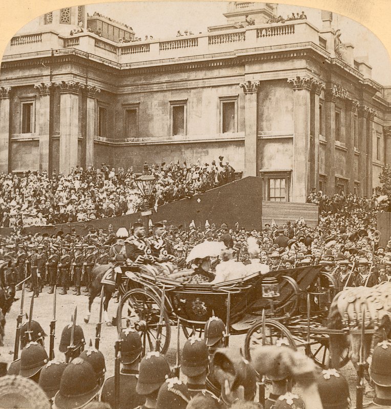 Stampa stereografica del Giubileo di Diamante della Regina Vittoria da English Photographer