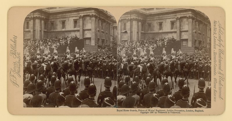 Stampa stereografica del Giubileo di Diamante della Regina Vittoria da English Photographer