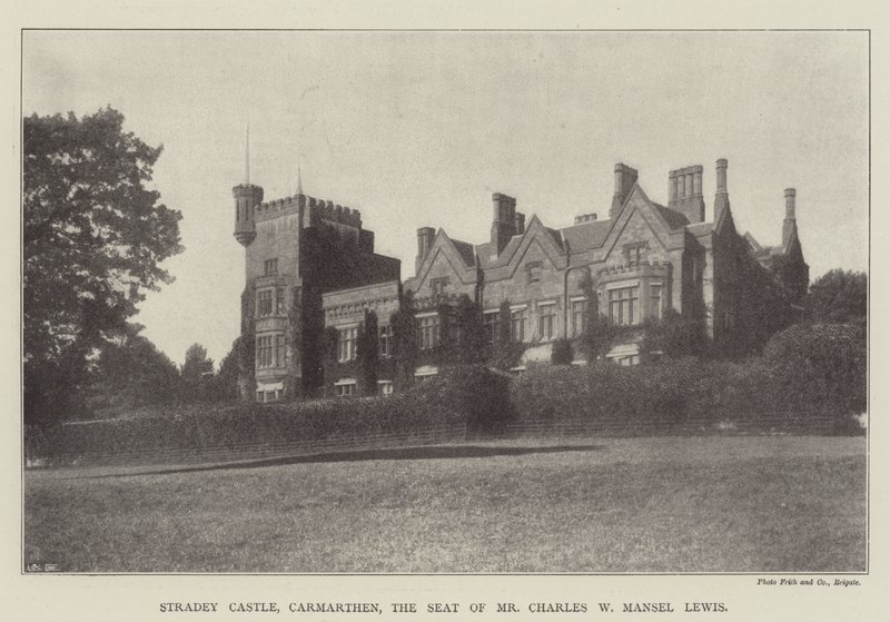 Castello di Stradey, Carmarthen, la Residenza di Mr Charles W Mansel Lewis da English Photographer