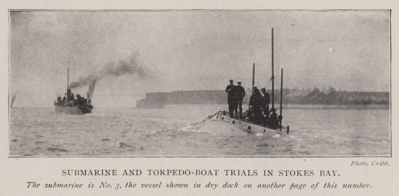 Prove di sottomarini e torpediniere a Stokes Bay da English Photographer